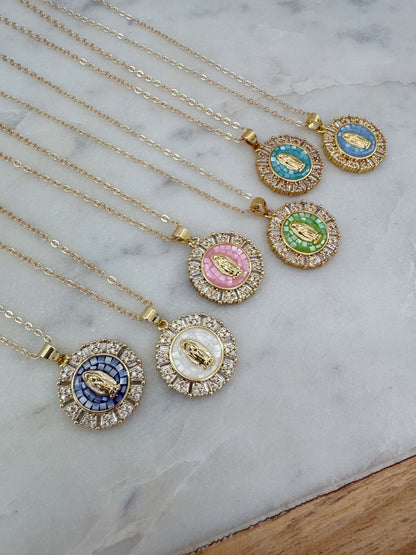 Virgin Mary Necklace, Religious Jewelry