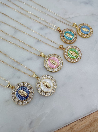 Virgin Mary Necklace, Religious Jewelry