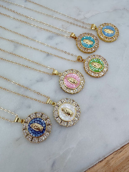 Virgin Mary Necklace, Religious Jewelry