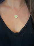 Gold Heart Pendant Necklace, Colorful Heart, Rainbow Heart, Heart Jewelry, Valentines Day Jewelry