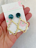 St Patricks Day Earrings, St Patricks Day Jewelry, Stud Earrings, Clover Quatrefoil