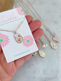 Gold Cactus Necklace, Butterfly Rose Necklace, Gold Evil Eye Necklace