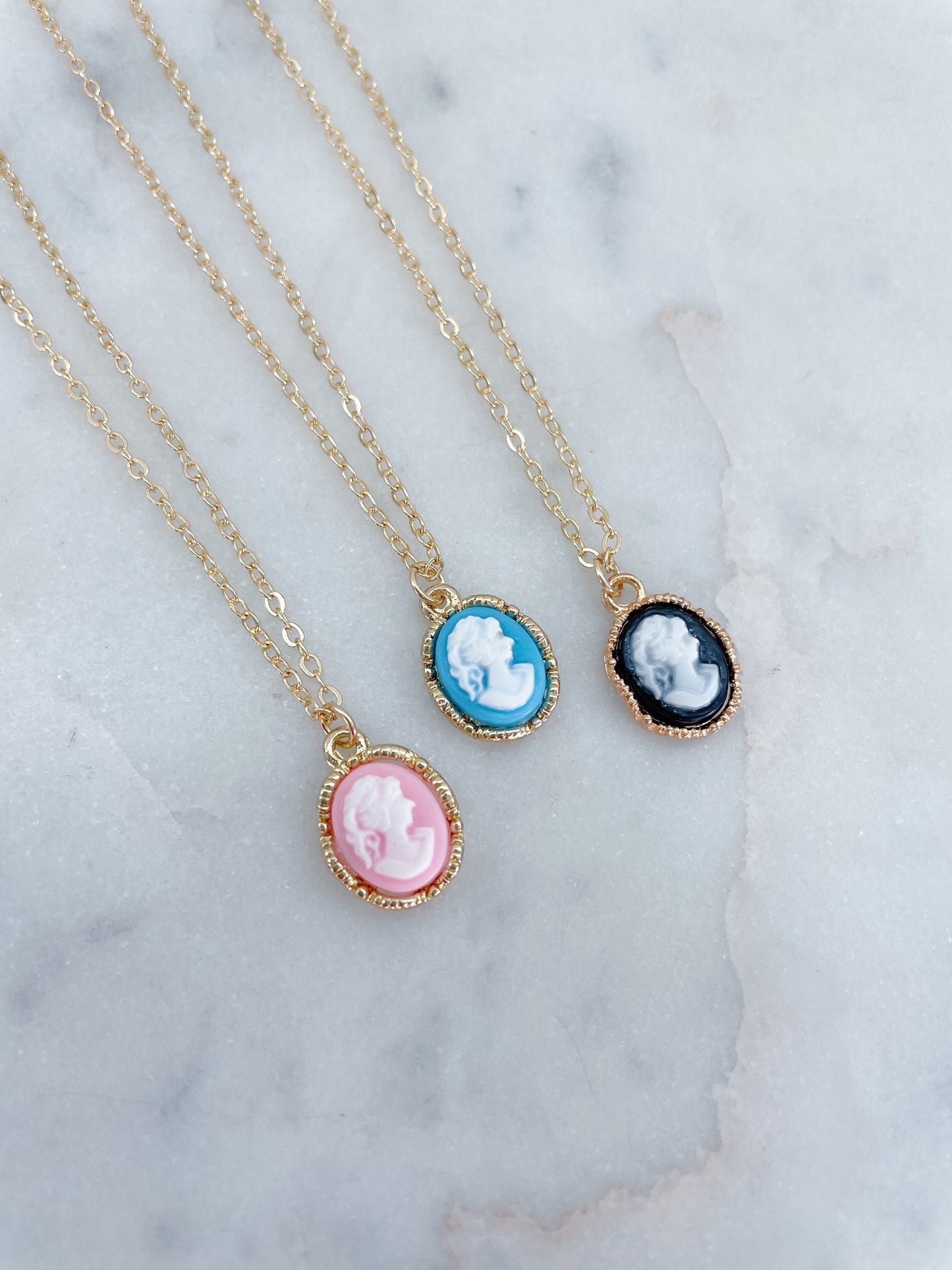 Gold Cameo Necklace