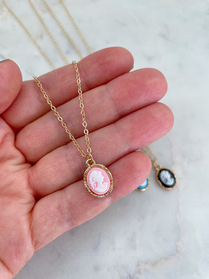 Gold Cameo Necklace