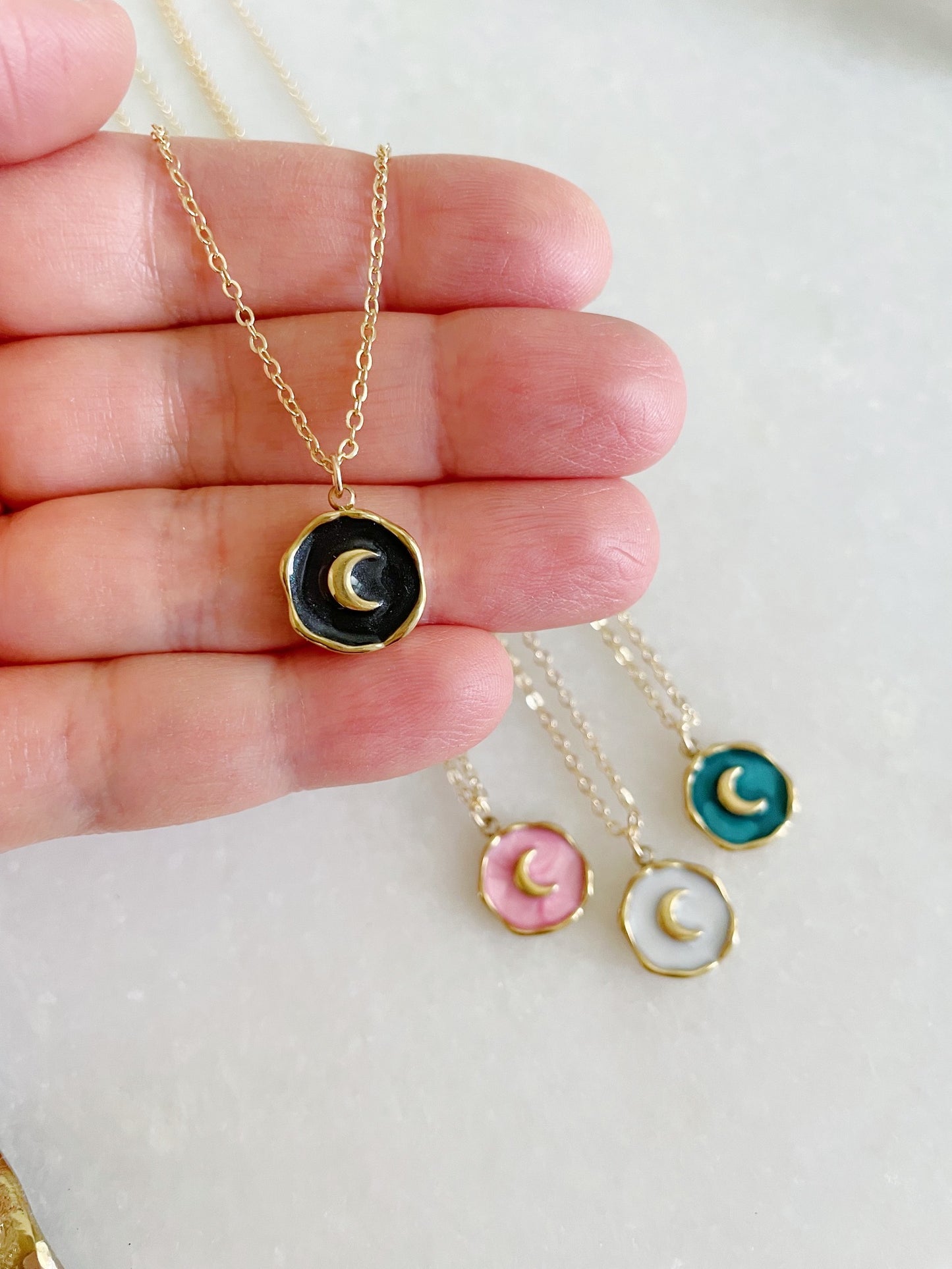 Gold Moon Necklace, Moon Jewelry, Crescent Moon Pendant