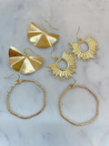 Gold Statement Earrings, Everyday Earrings