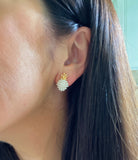 Pearl Pineapple Stud Earrings, Pineapple Jewelry