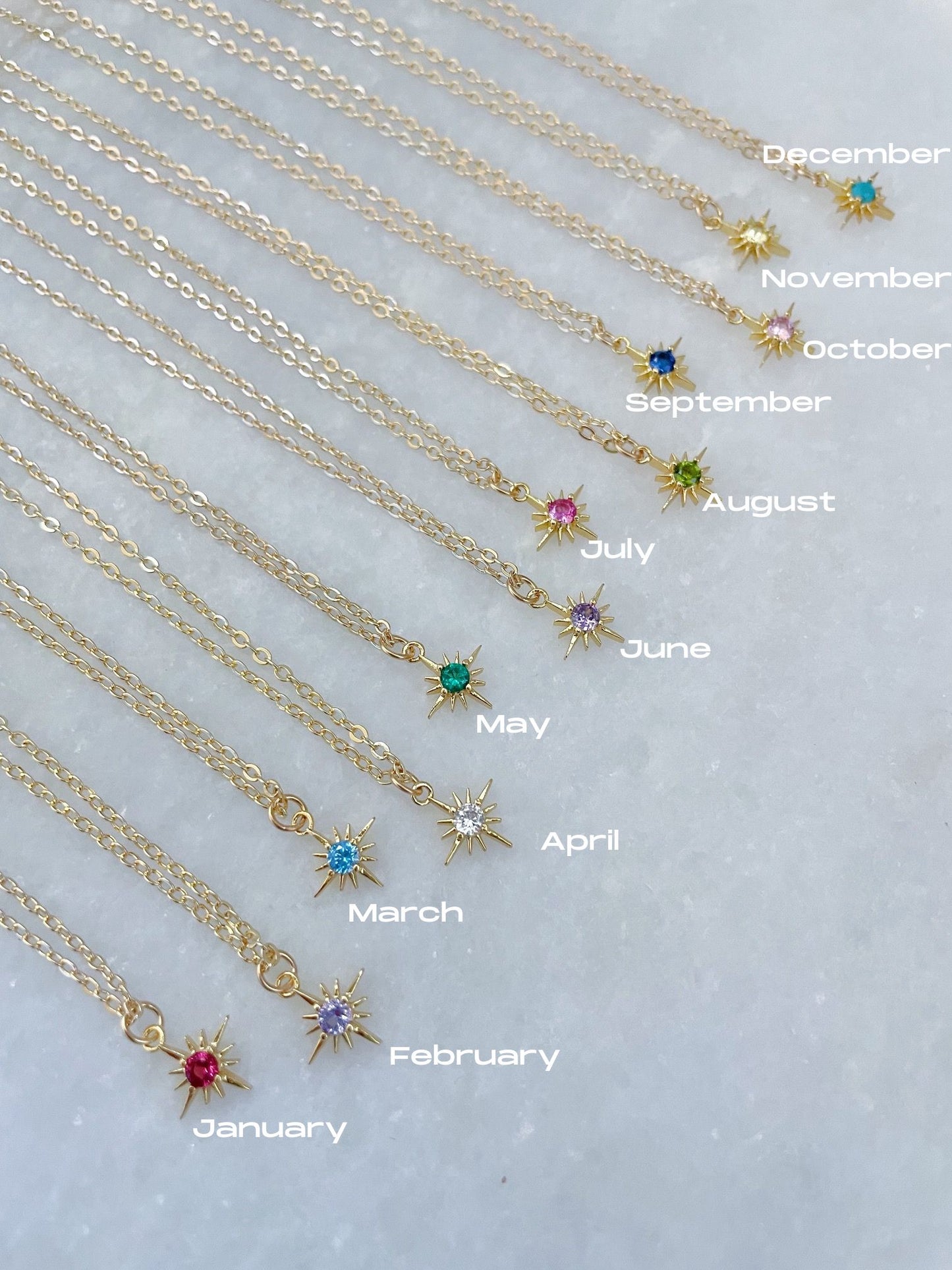 Birthstone Necklace, Birthstone Jewelry, 14k Gold Filled Jewelry, Personalized Gift