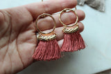 Hoop Stud Tassel Earrings