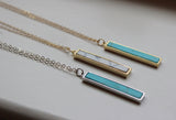 Howlite Necklace, Howlite Jewelry, Marble Necklace, Vertical Bar Necklace, Silver Turquoise Necklace, Dainty Gold Necklace, Bridesmaid Gift