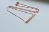 Rose Gold Bar Necklace, Rose Gold Jewelry, Mama Necklace, Mom Gift, Mama Jewelry, Mommy Necklace Grandma Gift Gift for Mom, Mothers Day Gift