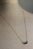 Half Moon Necklace, Howlite Jewelry, Black White Howlite Necklace, Gold Dainty Necklace, Minimalist Necklace, Marble Necklace Stone Jewelry