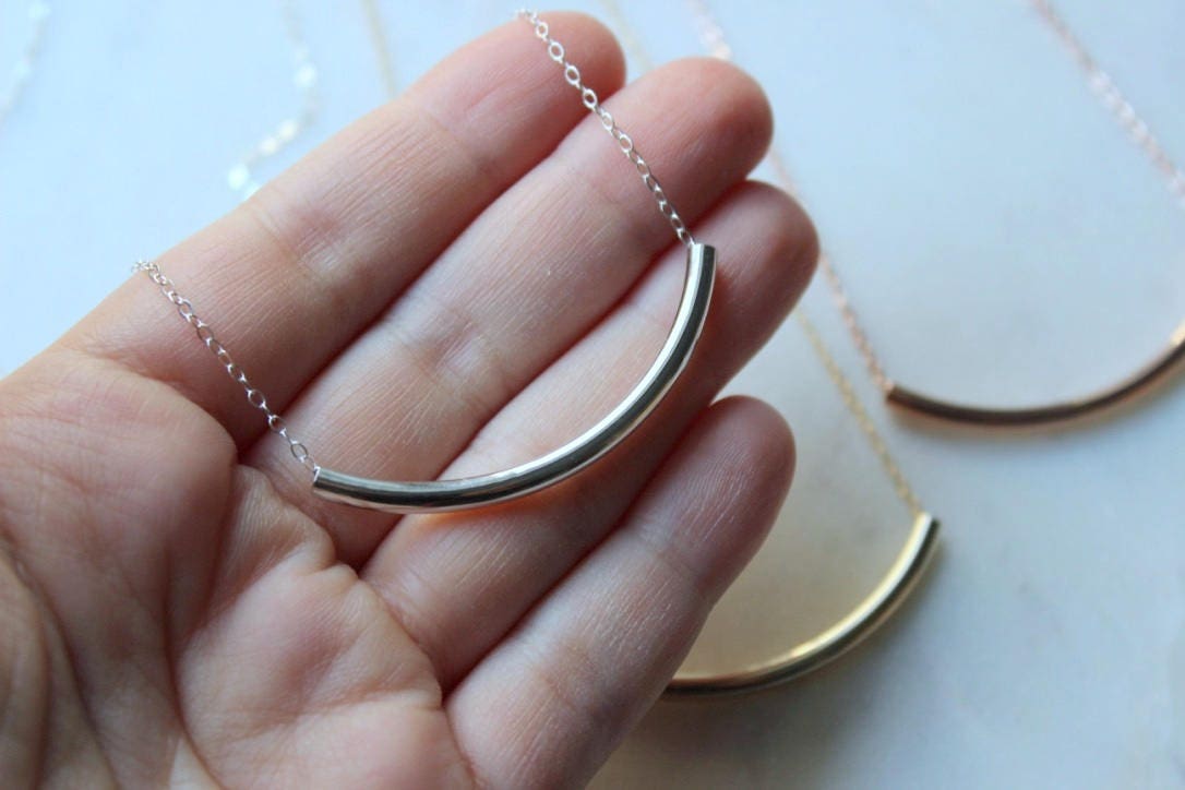 Curved Tube Necklace