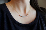 Tube Necklace, Curved Tube Necklace, Simple Gold Choker Delicate Gold Choker, Thin Choker Necklace, Boho Layered Choker, Curved Bar Necklace