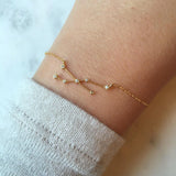 Taurus, Taurus Bracelet, Taurus Jewelry, Zodiac Sign Bracelet, Wanderlust Gift, Gold Zodiac Bracelet, Constellation, Dainty Bracelet