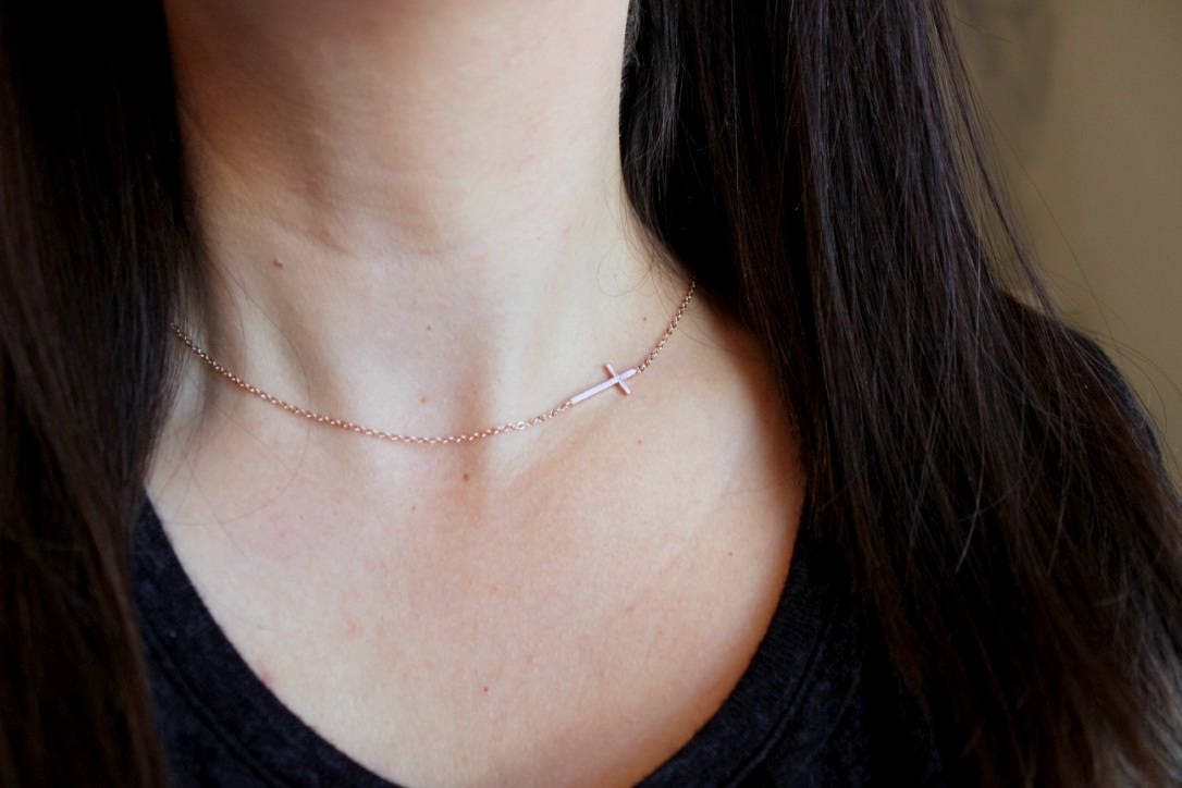 Able Side Cross Necklace | Willa June