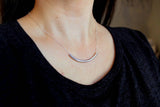Tube Necklace, Curved Tube Necklace, Simple Gold Choker Delicate Gold Choker, Thin Choker Necklace, Boho Layered Choker, Curved Bar Necklace