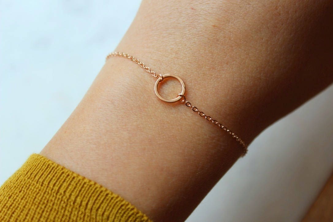 Rose Gold Circle Bracelet