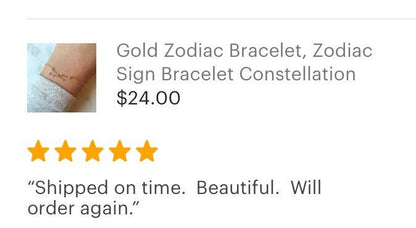Taurus, Taurus Bracelet, Taurus Jewelry, Zodiac Sign Bracelet, Wanderlust Gift, Gold Zodiac Bracelet, Constellation, Dainty Bracelet