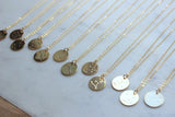 Gold Disk Necklace, Zodiac Necklace Gold, Gold Coin Choker, Gold Coin Necklace, Celestial Necklace, Coin Necklace Gold, Wanderlust Jewelry