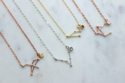 Zodiac Necklace, Zodiac Jewelry, Birthstone Necklace, Horoscope, Personalized Places, Mindfulness Gift, Best Selling Items, Constellation