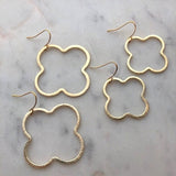 Gold Geometric Earrings, Geometric Statement Earrings, Geometric Statement Jewelry Gold Statement Earrings Gold Clover Earrings Jewelry Gift
