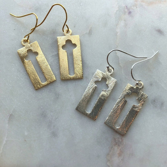 Cross Earrings - Gold or Silver