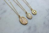 Virgin Mary Necklace, Miraculous Medal Necklace, Blessed Mother Necklace, Gold Mary Necklace, Gold Mary Jewelry, Madonna Necklace