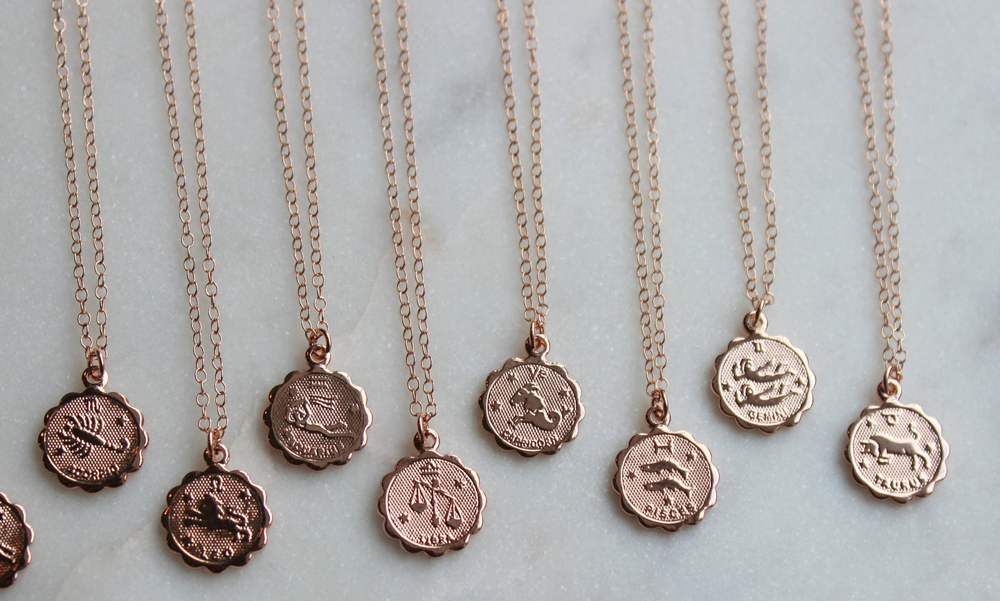 Rose Gold Zodiac Necklace, Horoscope Necklace, Zodiac Disc Necklace, Zodiac Constellation Necklace, Astrology Necklace, Zodiac Sign Necklace