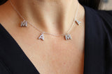Silver Mama Necklace, Crystal Mama Necklace, Personalized Jewelry, Custom Name Necklace, Mama Letter Necklace, Personalized Necklace Mom