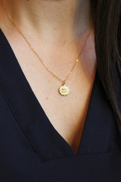 Gemini, Gemini Necklace, Gold Gemini Jewelry, Gemini Coin Necklace, Gemini Zodiac Necklace, Gemini Celestial Jewelry, Gemini Astrology Gift