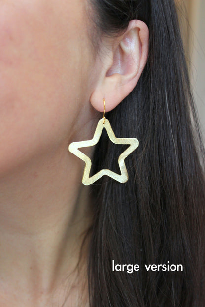 Gold Star Earrings, Gold Star Jewelry, Celestial Earrings, Celestial Jewelry, Festival Earrings, Boho Earrings, Bold Earrings, Star Struck