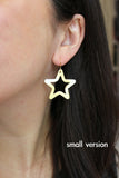 Gold Star Earrings, Gold Star Jewelry, Celestial Earrings, Celestial Jewelry, Festival Earrings, Boho Earrings, Bold Earrings, Star Struck