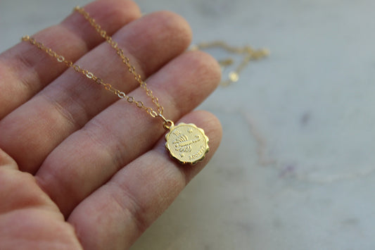 Scorpio, Scorpio Necklace, Gold Scorpio Jewelry, Scorpio Coin Necklace, Scorpio Zodiac Necklace, Scorpio Celestial Jewelry, Scorpio Gift