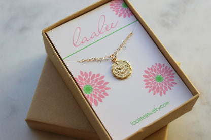 Gemini, Gemini Necklace, Gold Gemini Jewelry, Gemini Coin Necklace, Gemini Zodiac Necklace, Gemini Celestial Jewelry, Gemini Astrology Gift