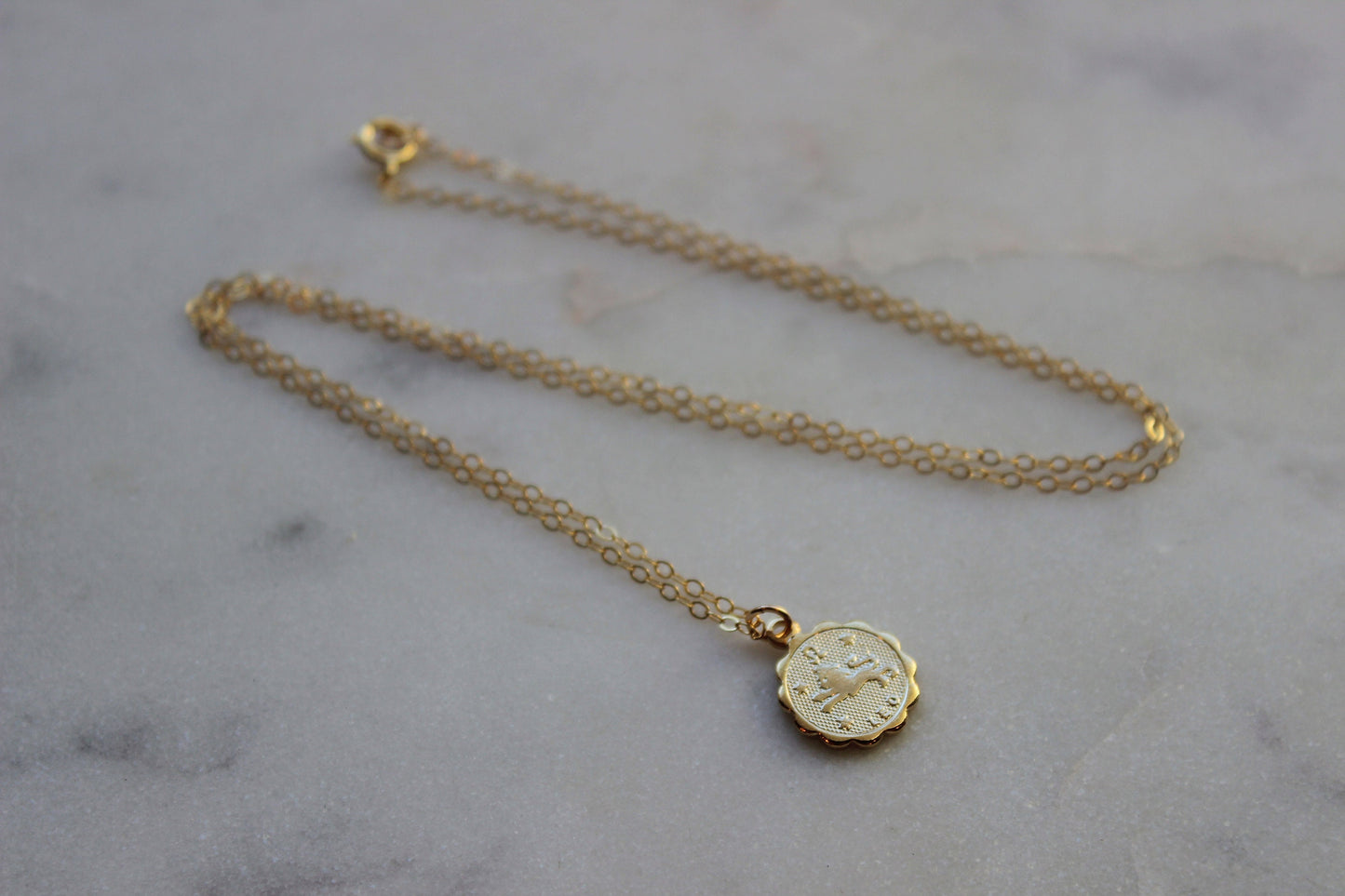 Leo, Leo Necklace, Gold Leo Jewelry, Leo Coin Necklace, Leo Zodiac Necklace, Leo Celestial Jewelry, Leo Astrology Gift, August Birthday Gift