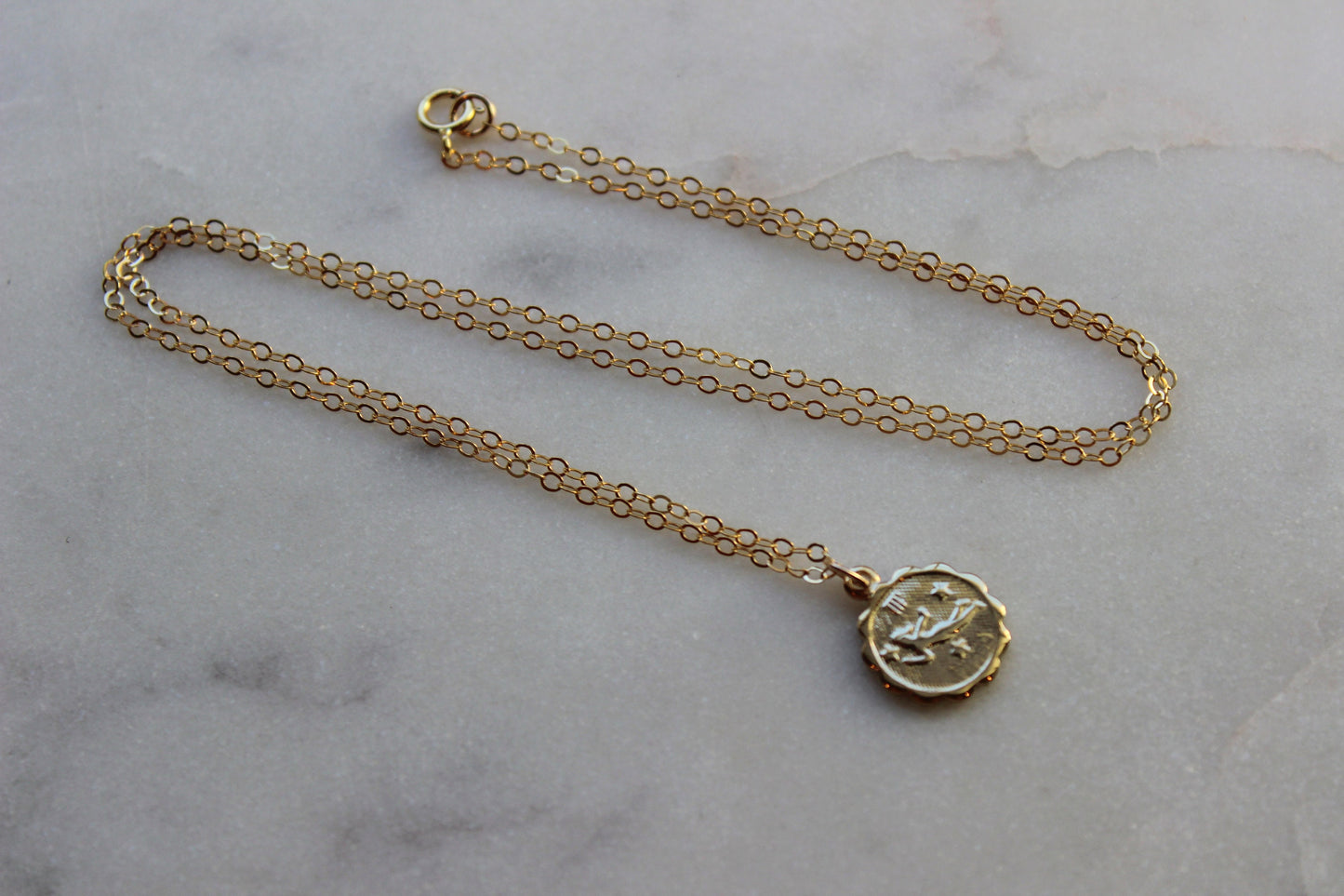 Virgo, Virgo Necklace, Gold Virgo Jewelry, Virgo Coin Necklace, Virgo Zodiac Necklace, Virgo Celestial Jewelry, Virgo Astrology Gift