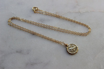 Virgo, Virgo Necklace, Gold Virgo Jewelry, Virgo Coin Necklace, Virgo Zodiac Necklace, Virgo Celestial Jewelry, Virgo Astrology Gift