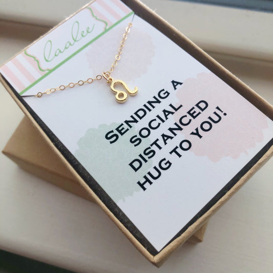 Social Distancing Gift, Quarantine Birthday Gift, Gold Zodiac Necklace, Celestial Jewelry, Isolation Gift, Zodiac Jewelry, Dainty Necklace