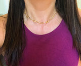 Gold Chain Necklace, Gold Chain Choker, Paperclip Necklace, Dainty Choker, Layering Necklace, Minimalist Necklace, Link Choker