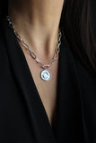 Astrology Necklace Pendant, Astrology Jewelry, Zodiac Sign Necklace, Paperclip Choker Necklace, Paperclip Jewelry, Silver Zodiac Jewelry
