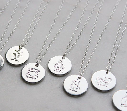 Silver Zodiac Necklace, Zodiac Sign Jewelry, Celestial Jewelry, Zodiac Gift, Zodiac Jewelry, Astrology Christmas Gift, Horoscope Jewelry