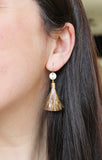 Mardi Gras Earrings, Mardi Gras Jewelry, Fringe Tassel, Tinsel Tassel Earrings, Statement Earrings, Mardi Gras Accessories, Fringe Earrings