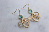 Gold Statement Earrings, Aquamarine Earrings, Bridesmaid Jewelry, Bridal Jewelry, Wedding Jewelry, 2022 Bridal Gift, Blue Earrings, Dainty