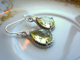 Citrine Earrings Yellow Silver Earrings Bridesmaid Earrings Wedding Earrings Valentines Day Gift