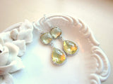 Citrine Earrings Yellow Silver Earrings - Sterling Silver Earwires - Bridesmaid Earrings Wedding Earrings Valentines Day Gift
