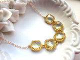 Citrine Bracelet Gold Plated Yellow Bracelet - Valentines Day Gift - Bridesmaid Bracelet - Bridal Bracelet - Citrine Wedding Jewelry