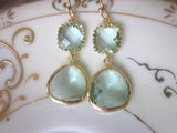 Green Prasiolite Earrings Gold  - Bridesmaid Earrings Wedding Earrings Bridesmaid Jewelry Gift
