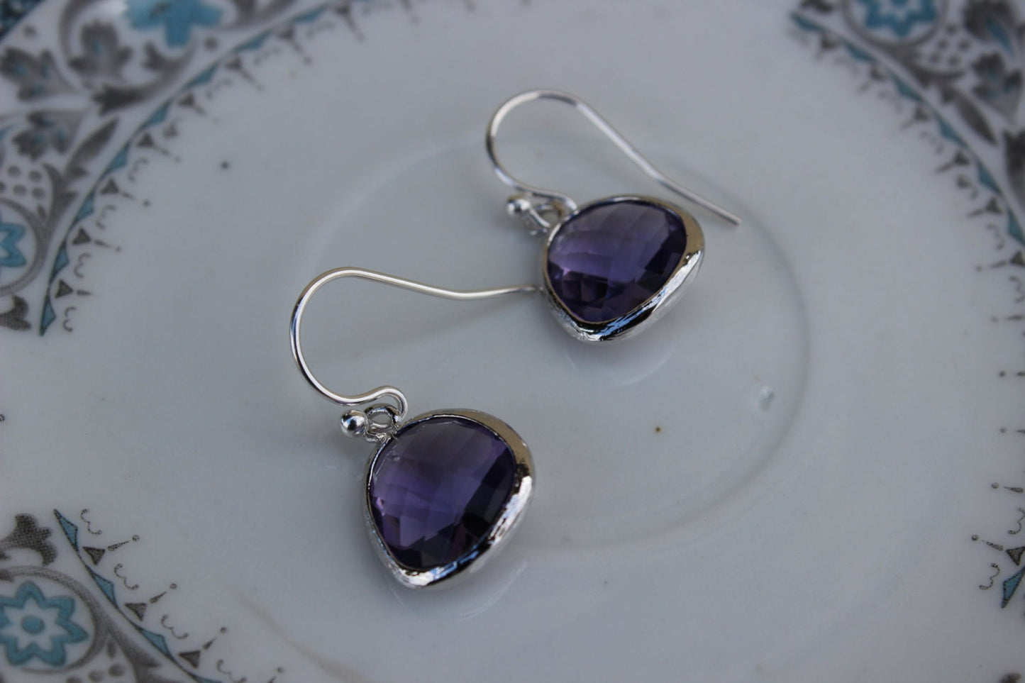Tanzanite Earrings Purple Earrings Silver - Bridesmaid Earrings - Bridal Earrings - Wedding Earrings - Valentines Day Gift - Gift for her