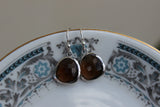 Smoky Brown Earrings Silver Plated - Sterling Silver Earwires - Bridesmaid Earrings - Bridal Earrings - Wedding Jewelry